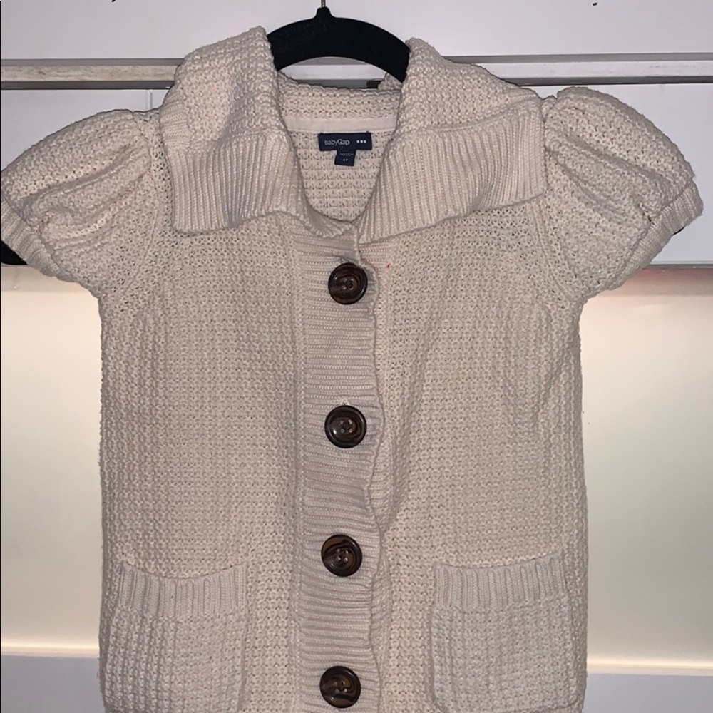 Baby Gap Cream Button Up Sweater